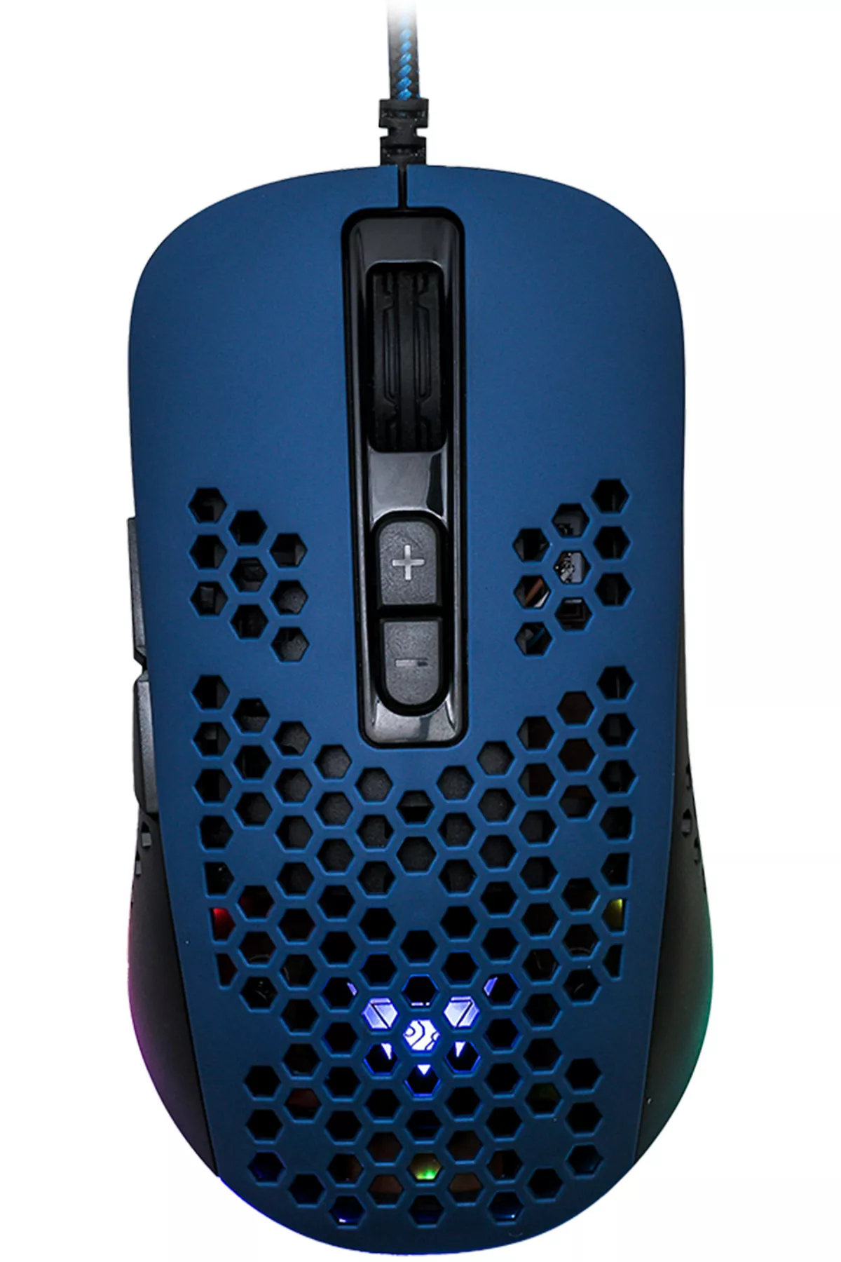 Crown Micro CMGM-11 HIVE Mavi-RGB Aydınlatmalı, Hafif, Makrolu 6400 DPI Oyuncu Mouse