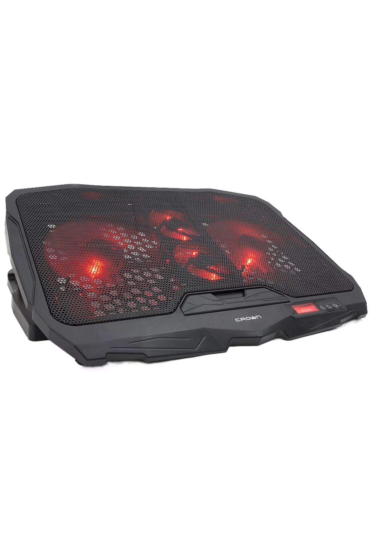 Crown Micro CMLS-01 Red 4 Fanlı Led Aydınlatmalı LCD Gösterge Panelli,Notebook Soğutucu